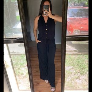 Michael Kors Black Button top jumpsuit